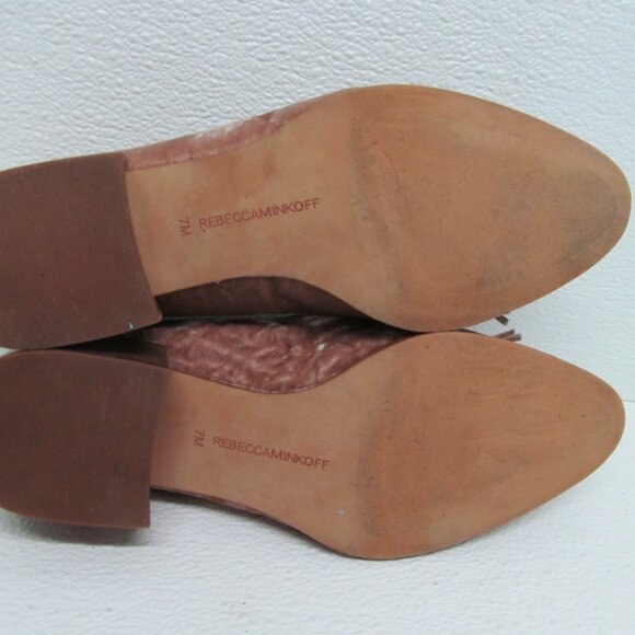 Rebecca Minkoff Edie Berry Velvet Tassel Loafers 7M - Picture 9 of 9